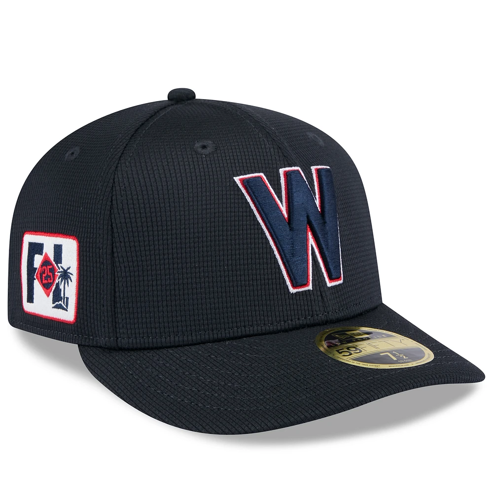 Men's New Era Navy Washington Nationals 2025 Spring Training Low Profile 59FIFTY Fitted Hat