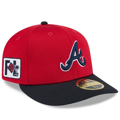 Men's New Era Red/Navy Atlanta Braves 2025 Spring Training Low Profile 59FIFTY Fitted Hat
