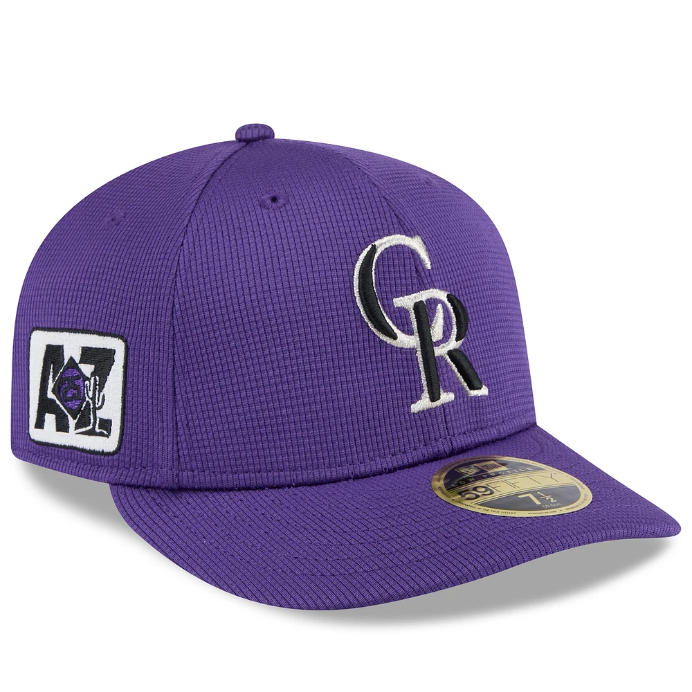 Men's New Era Purple Colorado Rockies 2025 Spring Training Low Profile 59FIFTY Fitted Hat