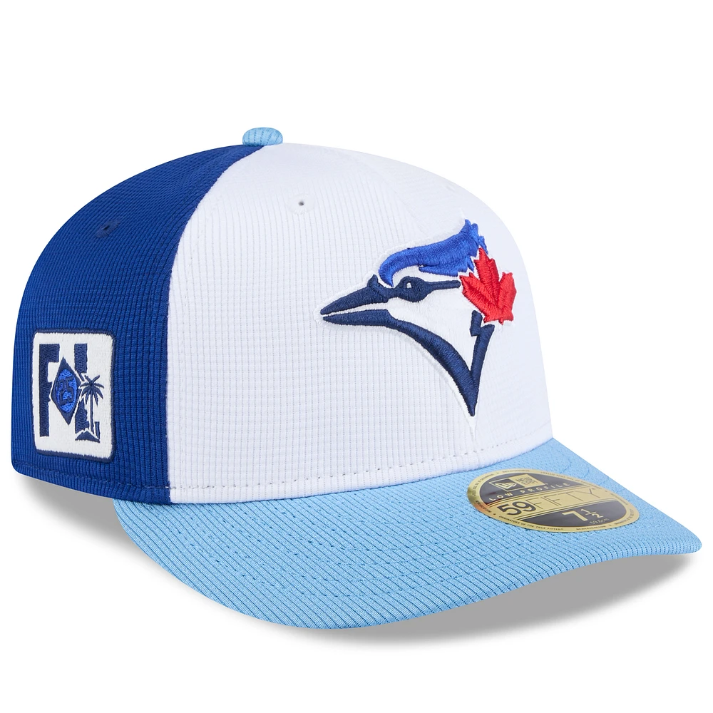 Men's New Era White/Powder Blue Toronto Jays 2025 Spring Training Low Profile 59FIFTY Fitted Hat