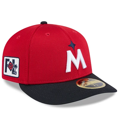Men's New Era Red/Navy Minnesota Twins 2025 Spring Training Low Profile 59FIFTY Fitted Hat