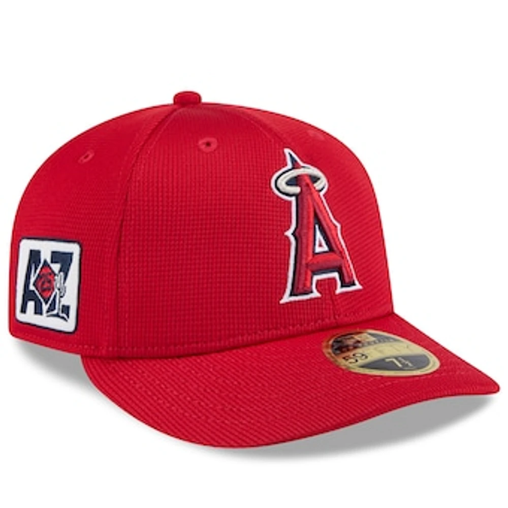 Men's New Era Red Los Angeles Angels 2025 Spring Training Low Profile 59FIFTY Fitted Hat