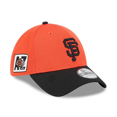 Men's New Era Orange/Black San Francisco Giants 2025 Spring Training 39THIRTY Flex Hat