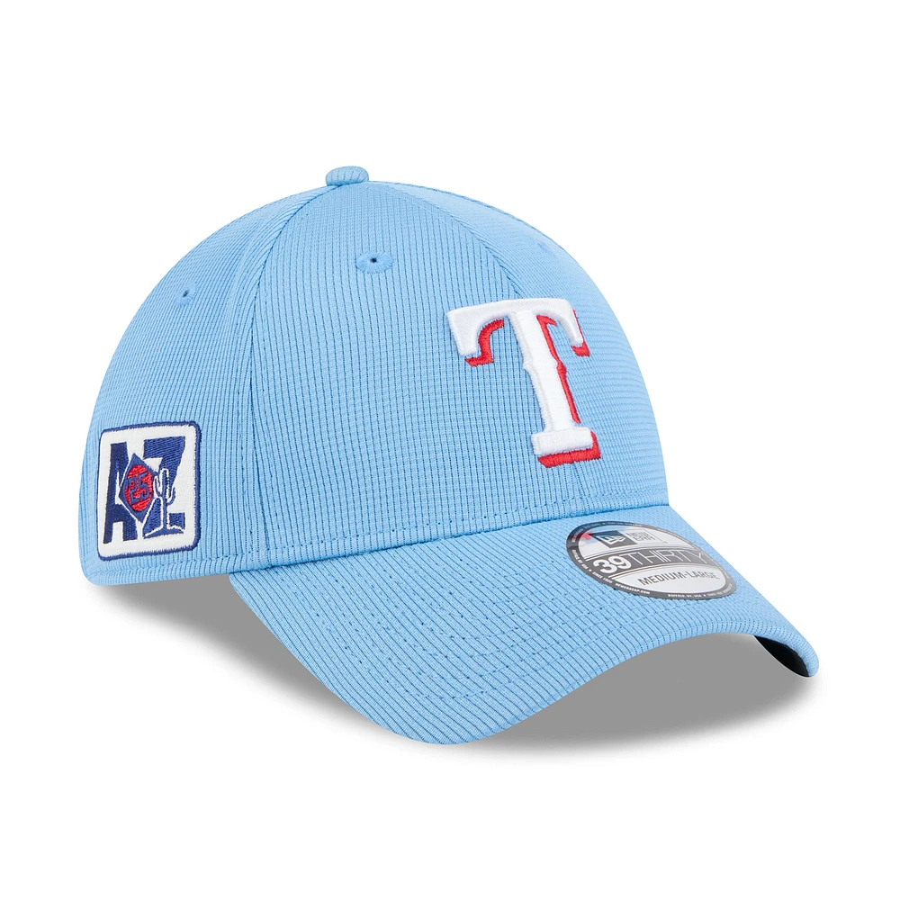 Men's New Era Light Blue Texas Rangers 2025 Spring Training 39THIRTY Flex Hat