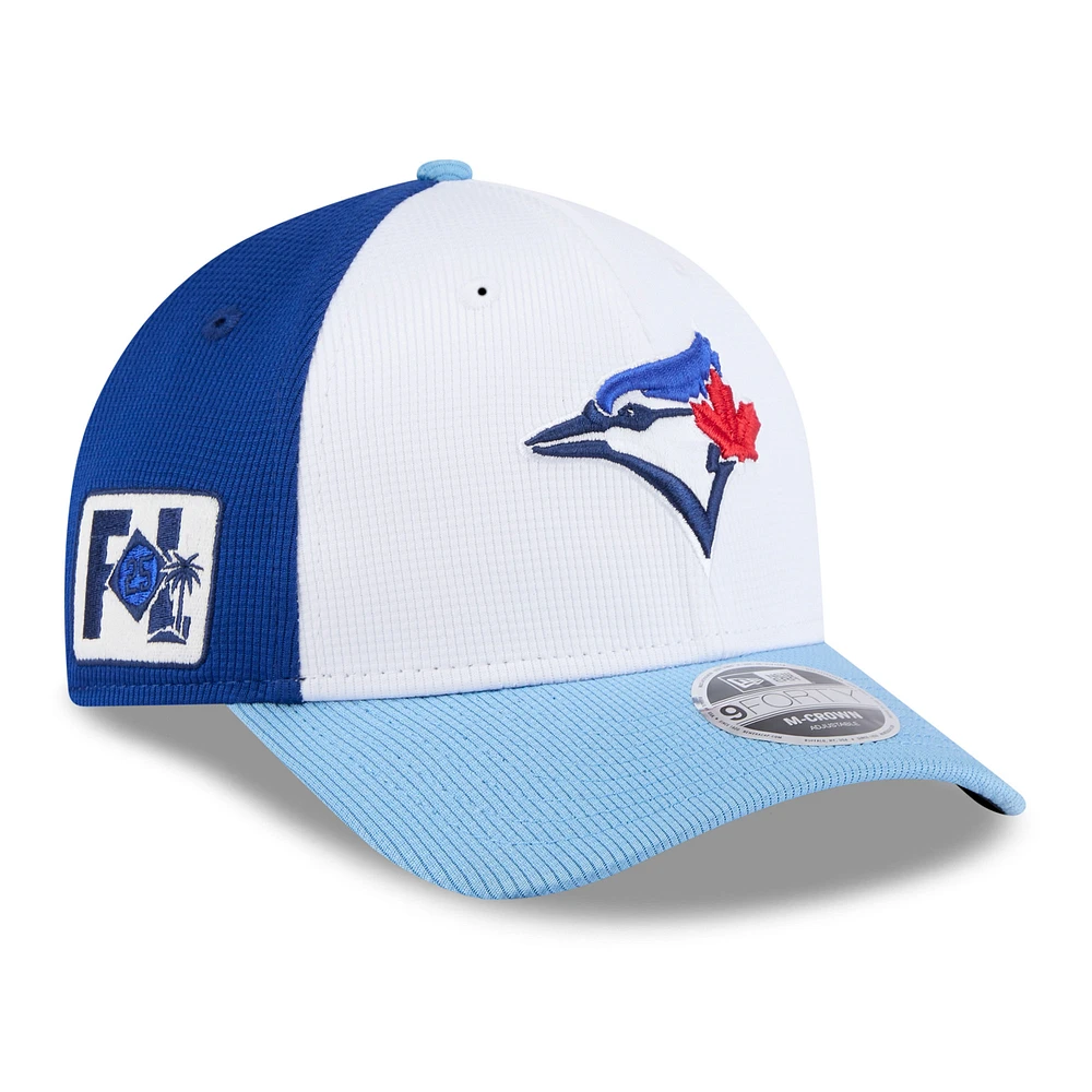 Men's New Era White/Light Blue Toronto Blue Jays 2025 Spring Training 9FORTY Adjustable Hat