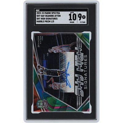 Deandre Ayton Phoenix Suns Autographed 2022-23 Panini Spectra Sky High Marble Prizm #SKY-DAY #1/5 SGC Authenticated 9/10 Card