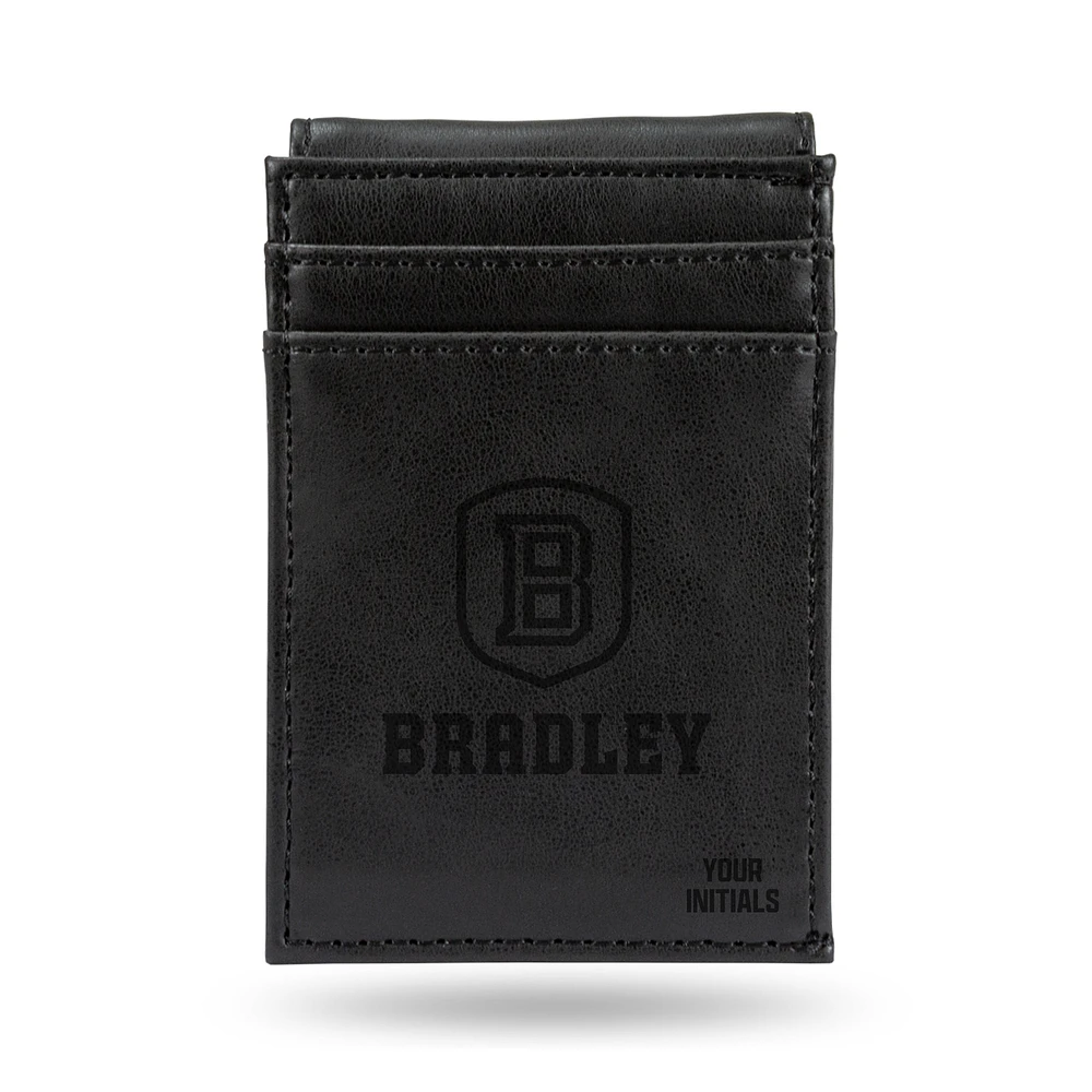 Bradley Braves Personalized Front Pocket Wallet