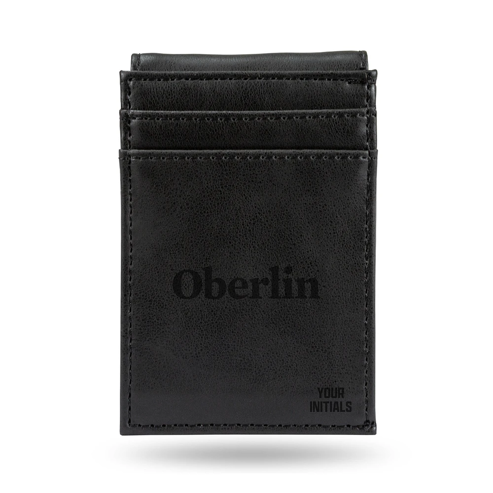 Black Oberlin Yeomen Personalized Front Pocket Wallet