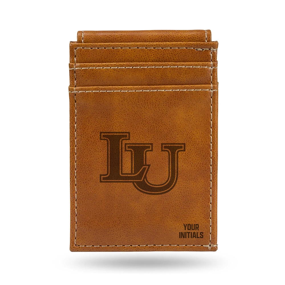 Brown Lindenwood Lions Personalized Front Pocket Wallet