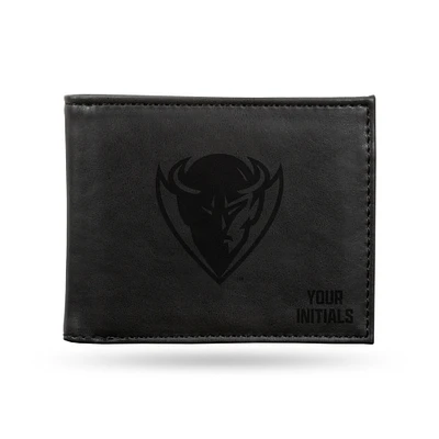 Black DePaul Blue Demons Personalized Billfold Wallet