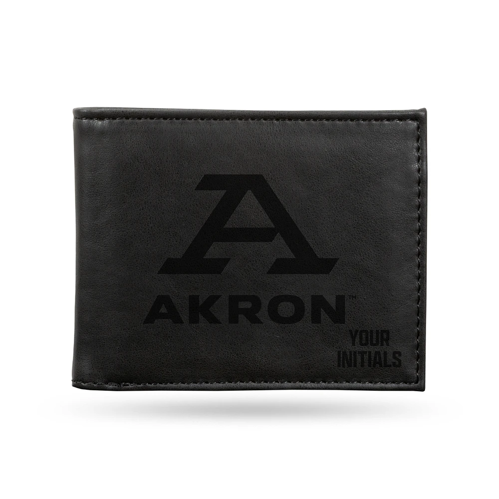 Black Akron Zips Personalized Billfold Wallet
