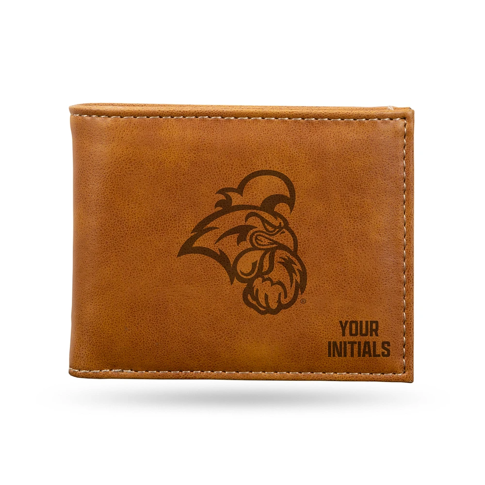 Brown Coastal Carolina Chanticleers Personalized Billfold Wallet