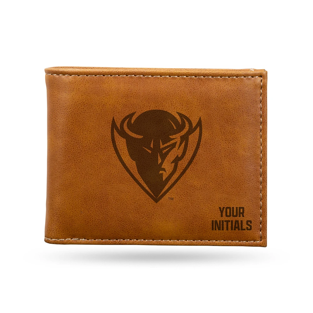 Brown DePaul Blue Demons Personalized Billfold Wallet