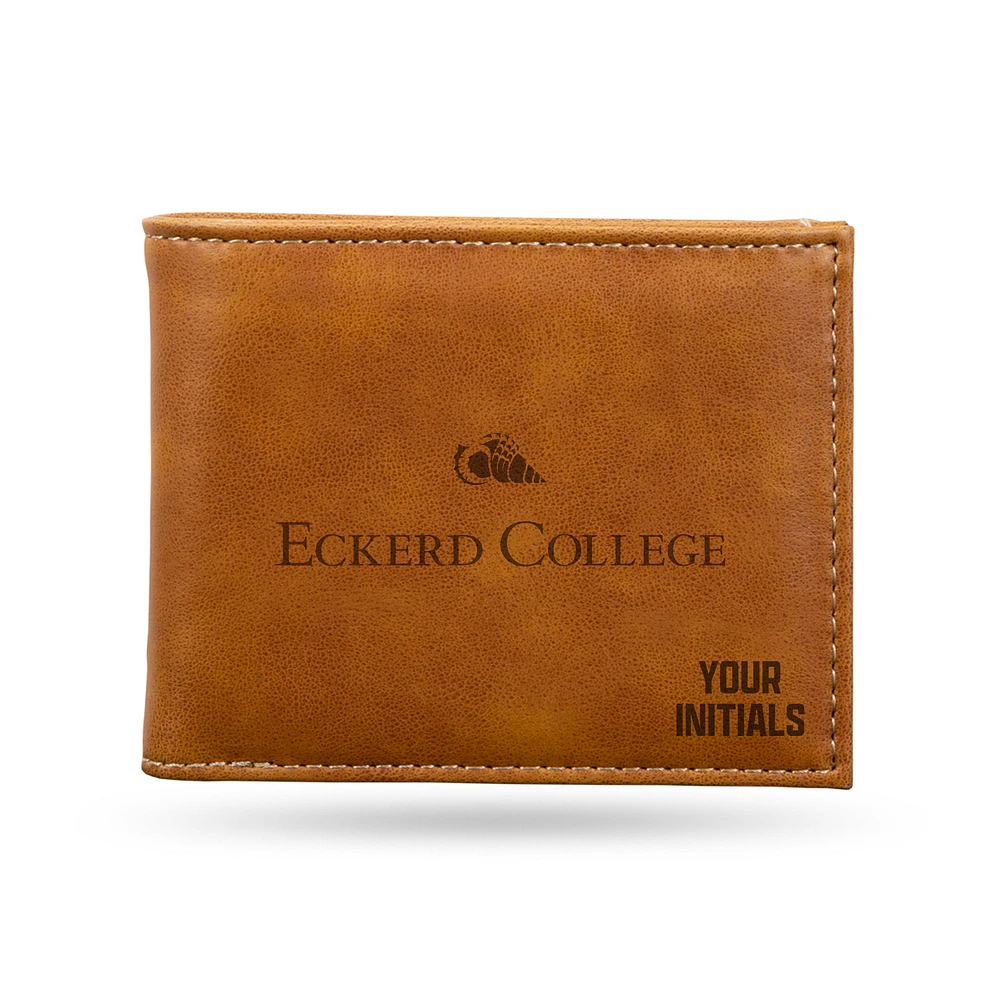 Brown Eckerd Tritons Personalized Billfold Wallet