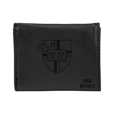 Black Catholic University Cardinals Personalized Trifold Wallet