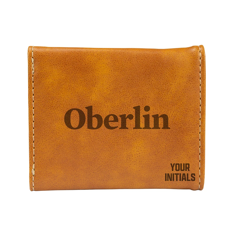 Brown Oberlin Yeomen Personalized Trifold Wallet