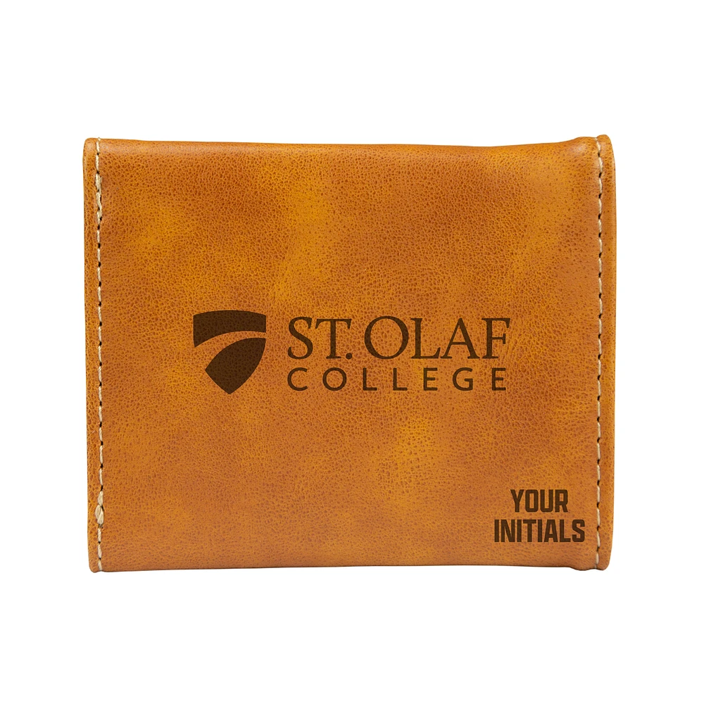 Brown St. Olaf Oles Personalized Trifold Wallet