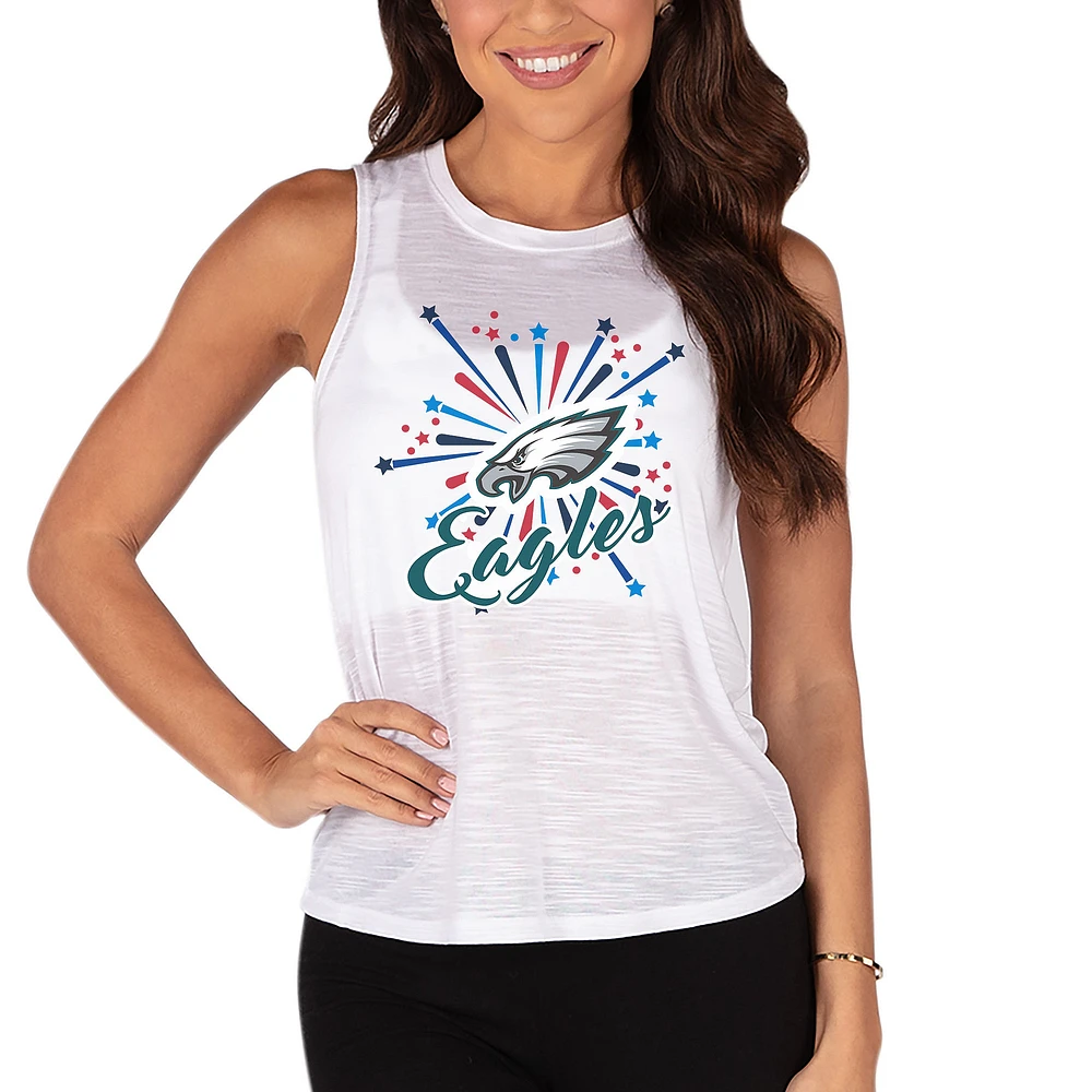 Women's Concepts Sport White Philadelphia Eagles Infuse Knit Tank Top
