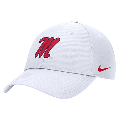 Men's Nike White Ole Miss Rebels 2024 Sideline Club Adjustable Hat