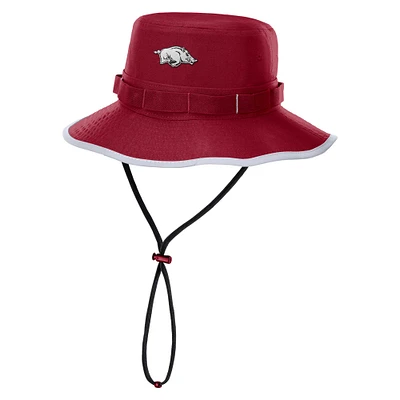 Men's Nike Cardinal Arkansas Razorbacks 2024 Sideline Apex Performance Boonie Bucket Hat
