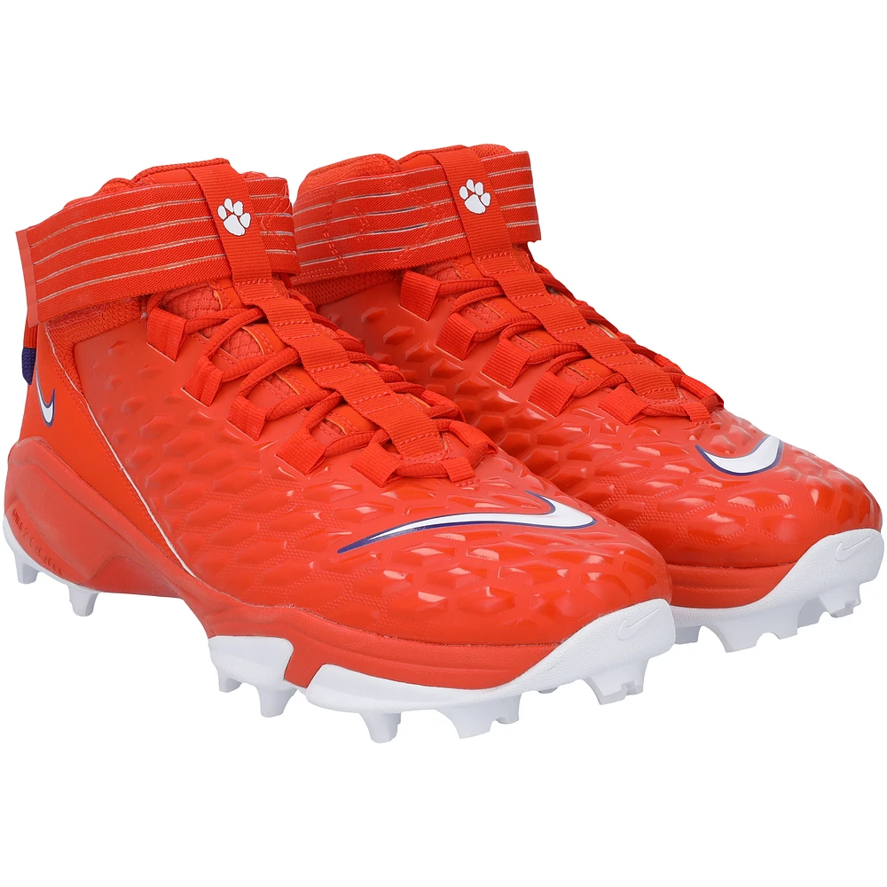 Clemson Tigers Team-Issued Orange Force Pro 2 Shark Nike Cleats from the Football Program