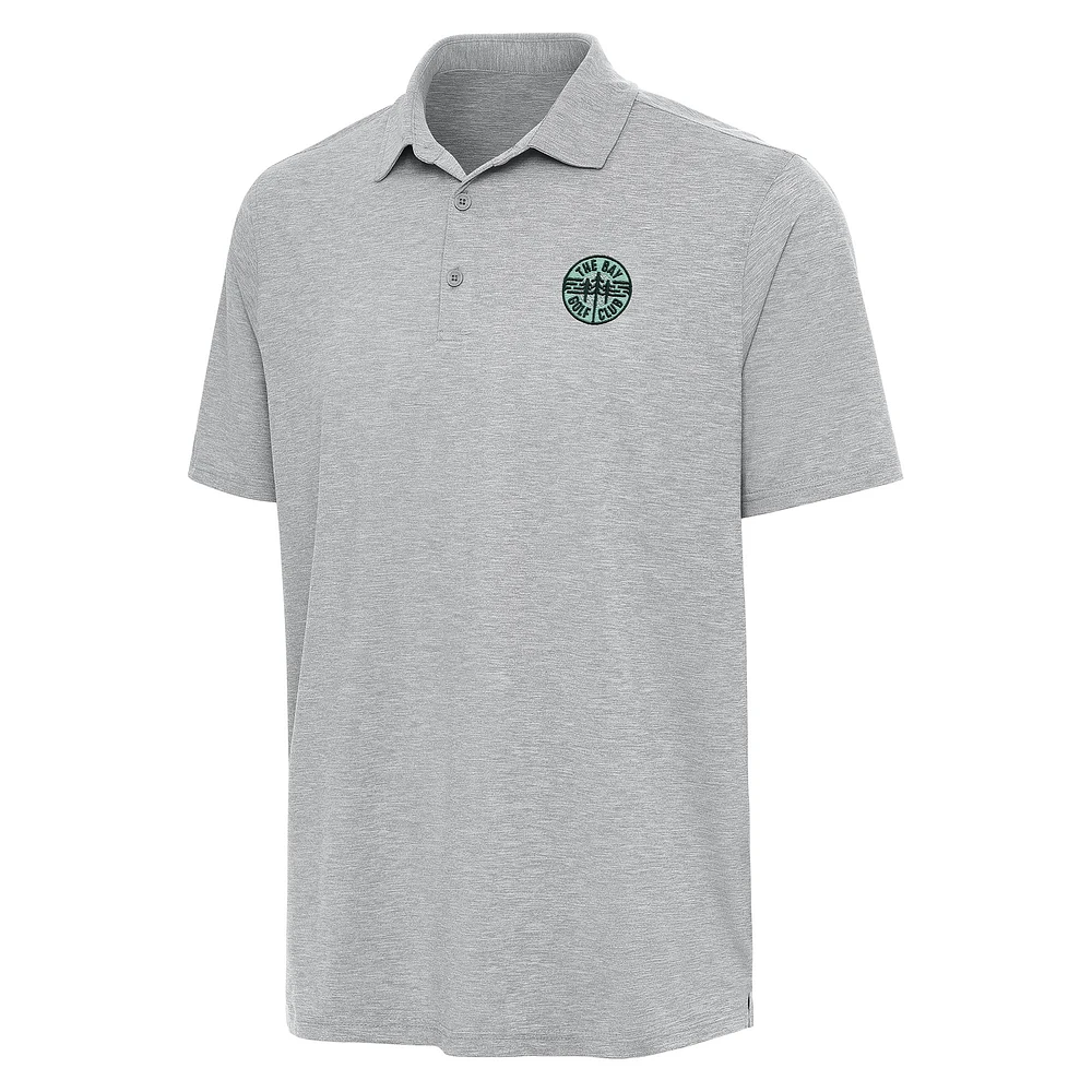 Men's Antigua Heather Gray TGL The Bay Golf Club Par 3 Polo