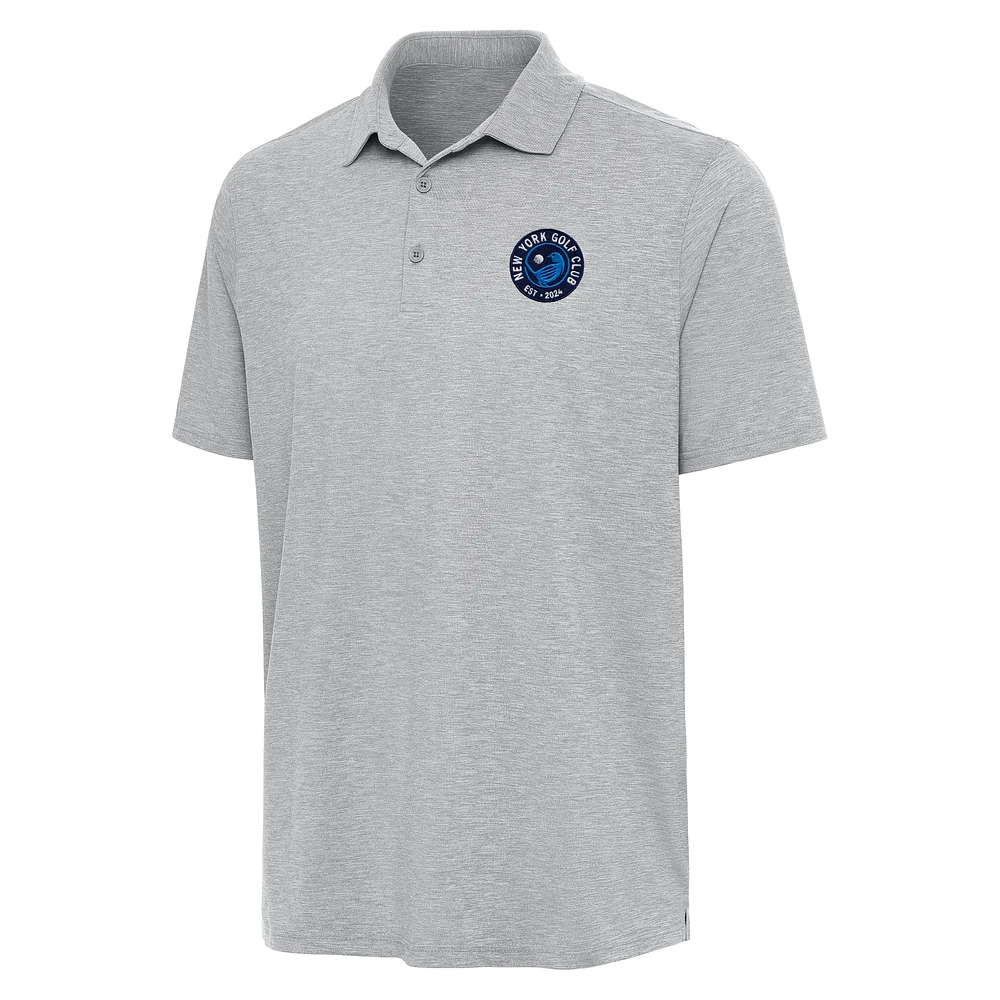 Men's Antigua Heather Gray TGL New York Golf Club Par 3 Polo