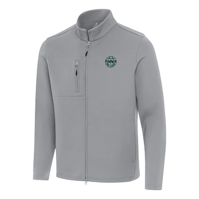 Men's Antigua Gray TGL The Bay Golf Club Objection Full-Zip Jacket