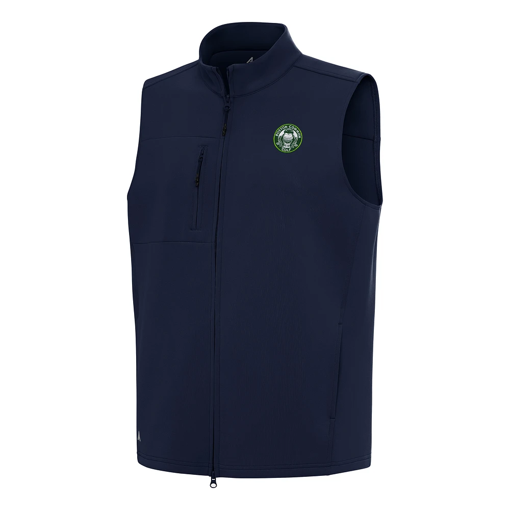 Men's Antigua Navy TGL Boston Common Golf Demand Full-Zip Vest