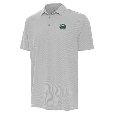 Men's Antigua Gray TGL The Bay Golf Club Twine Performance Polo