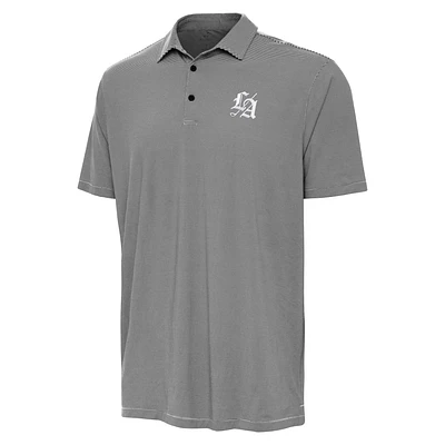 Men's Antigua Black TGL Los Angeles Golf Club Twine Performance Polo