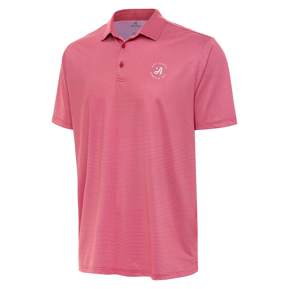 Men's Antigua White/Red TGL Atlanta Drive GC Rings Performance Polo