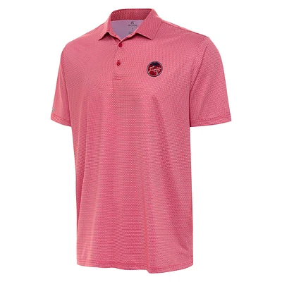 Men's Antigua White/Red TGL Jupiter Links Golf Club Rings Performance Polo