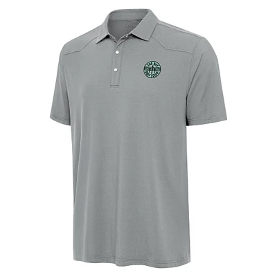 Men's Antigua Gray TGL The Bay Golf Club Western Performance Polo