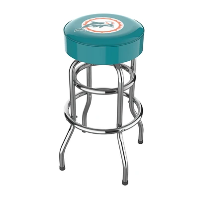 Imperial Miami Dolphins Throwback Logo Chrome Bar Stool