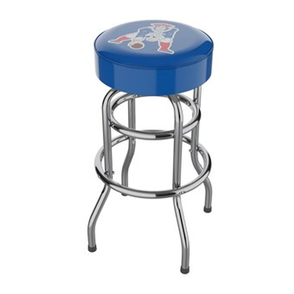 Imperial New England Patriots Throwback Logo Chrome Bar Stool