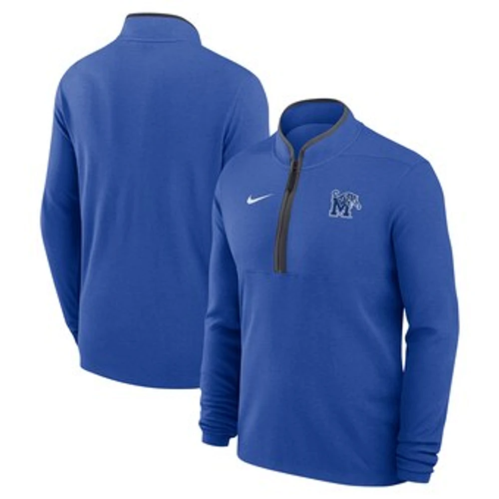 Men's Nike Royal Memphis Tigers Coaches Courtside Basketball Victory Performance Quarter-Zip Top