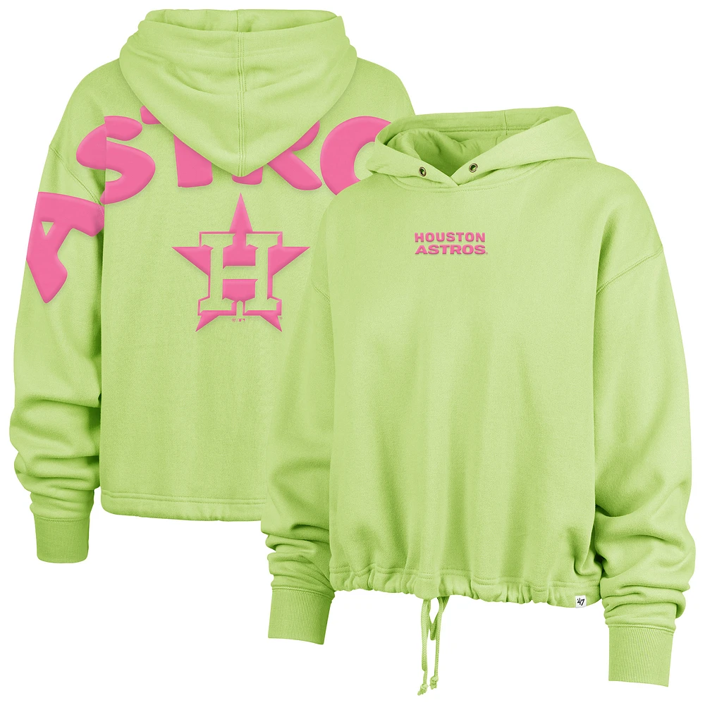 Women's '47 Green Houston Astros Bright Side Venice Pullover Hoodie