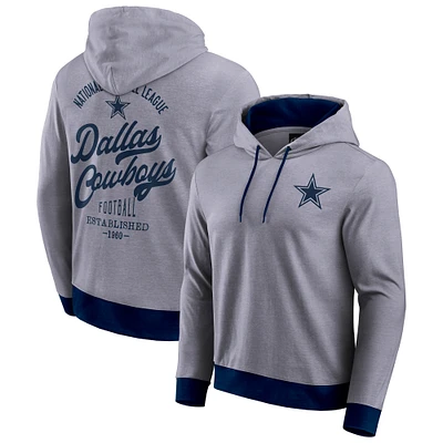 Men's Darius Rucker Collection by Fanatics Navy Dallas Cowboys Tonal Knit Pullover Hoodie