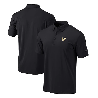 Men's Columbia Black Vanderbilt Commodores Omni-Wick Drive Polo