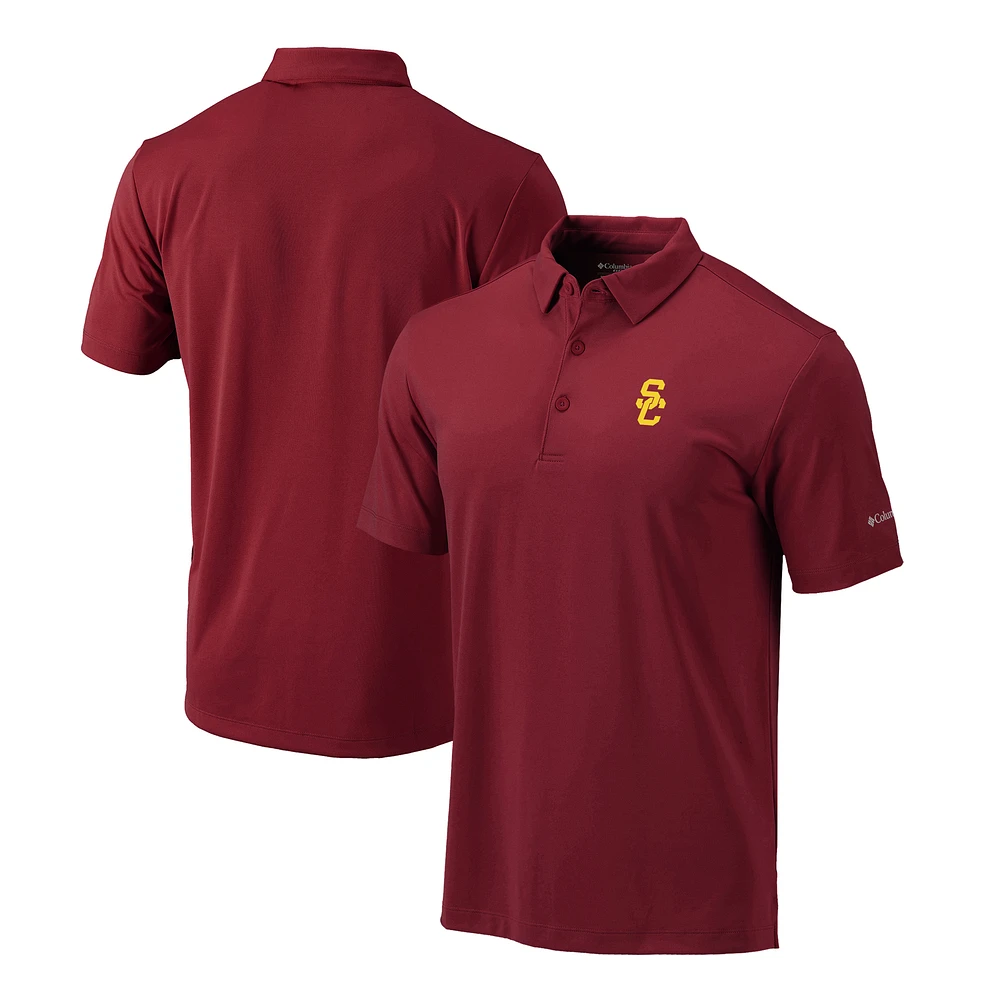 Men's Columbia Cardinal USC Trojans Omni-Wick Drive Polo