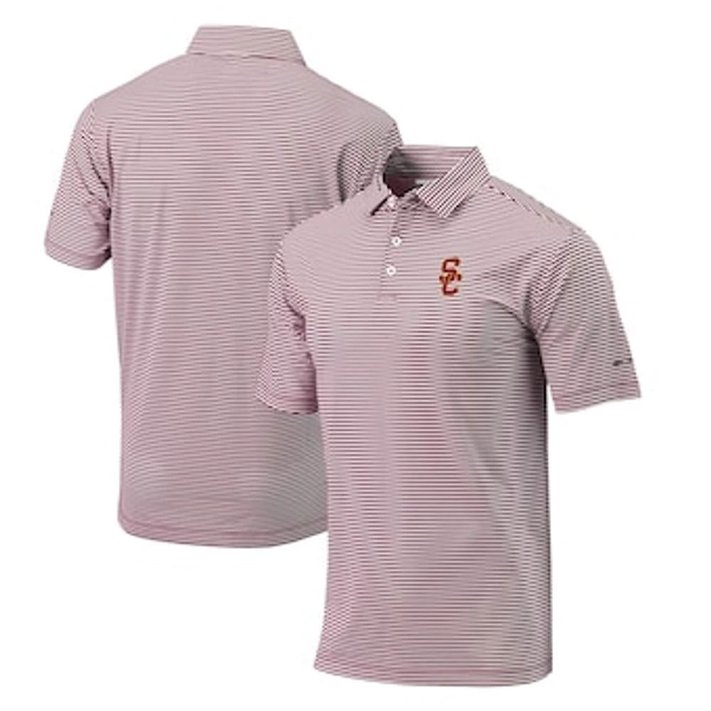 Men's Columbia Cardinal USC Trojans Omni-Wick Club Invite Polo