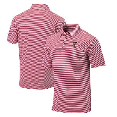 Men's Columbia Red Texas Tech Raiders Omni-Wick Club Invite Polo