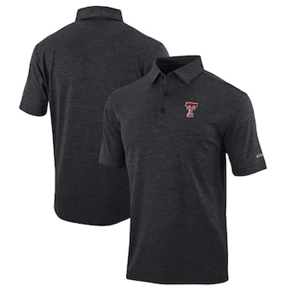 Men's Columbia Black Texas Tech Red Raiders Omni-Wick Set II Polo