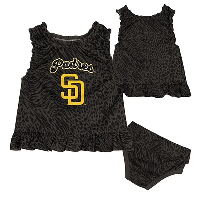 Infant Black San Diego Padres Playground Dress & Bloomers Set