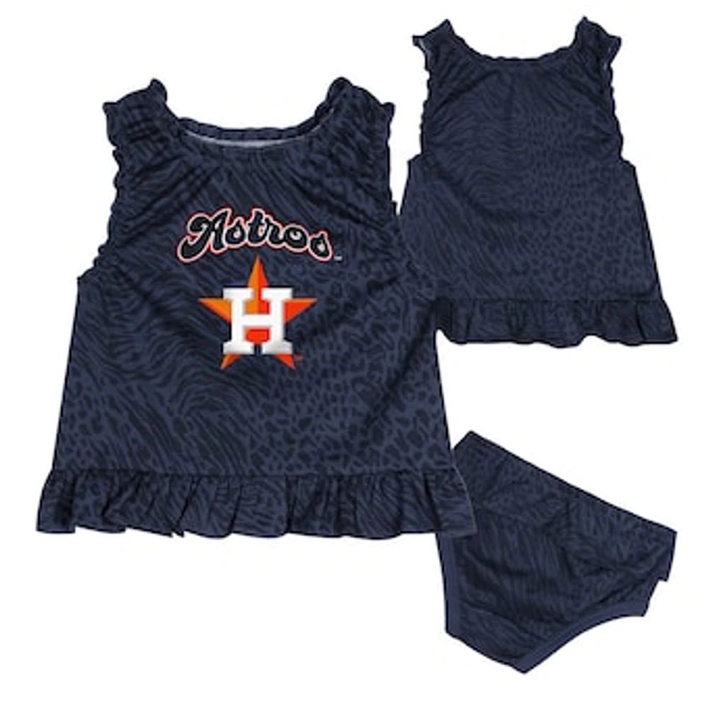 Infant Navy Houston Astros Playground Dress & Bloomers Set