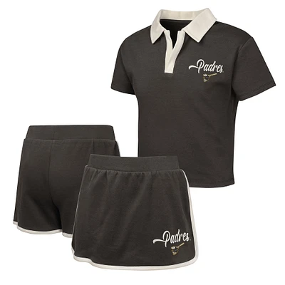 Girls Youth Brown San Diego Padres Base Trainer Johnny Polo and Skort Set