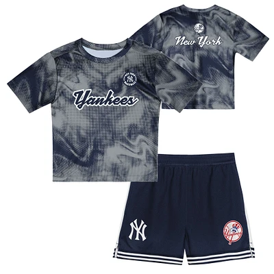 Preschool Gray New York Yankees Hitter Infielder 2-Piece Set