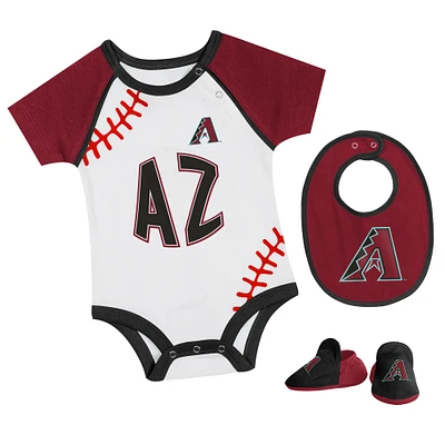 Newborn & Infant Arizona Diamondbacks Tied Up Bodysuit, Bib Bootie Set