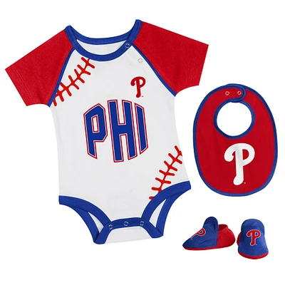 Newborn & Infant Philadelphia Phillies Tied Up Bodysuit, Bib Bootie Set